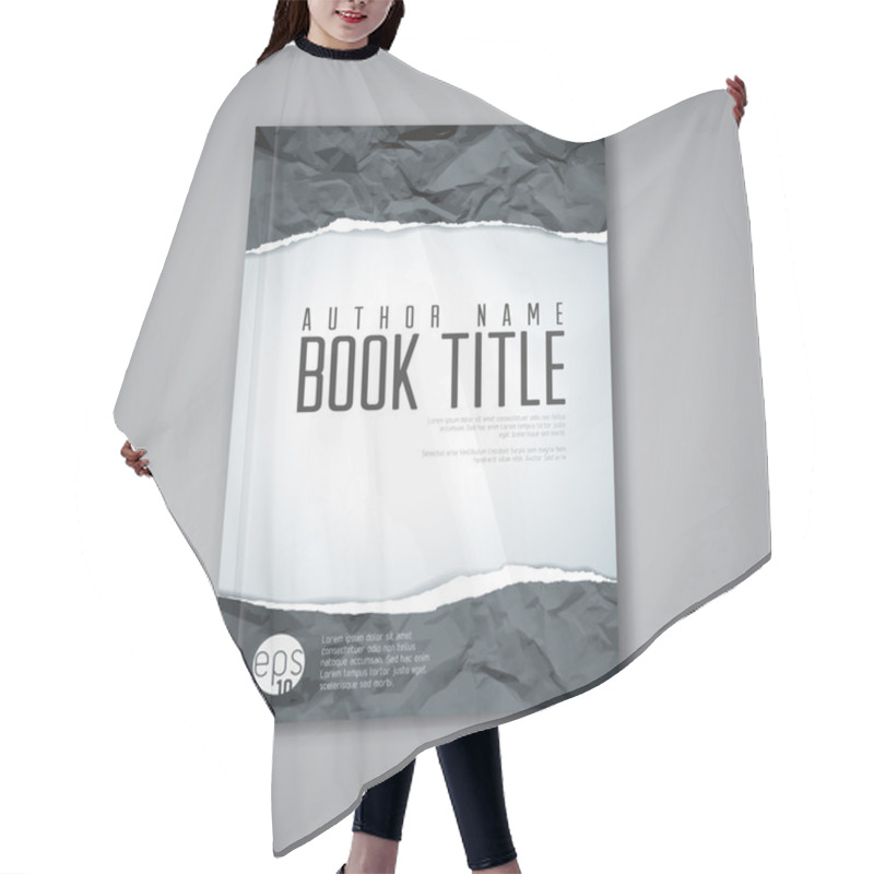 Personality  Modern Vector Book Cover Template Hair Cutting Cape