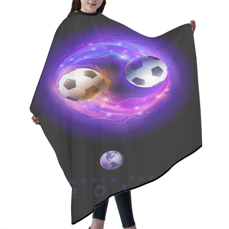 Personality  Soccer Balls Circle Poster Hair Cutting Cape