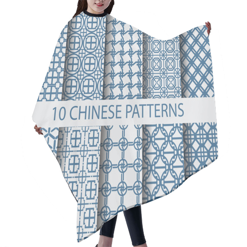 Personality  10 Different Chinses Traditional Patterns Hair Cutting Cape