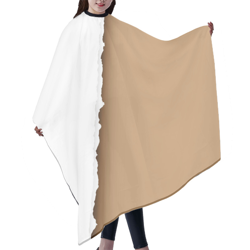 Personality  Brown Tear Divide Hair Cutting Cape