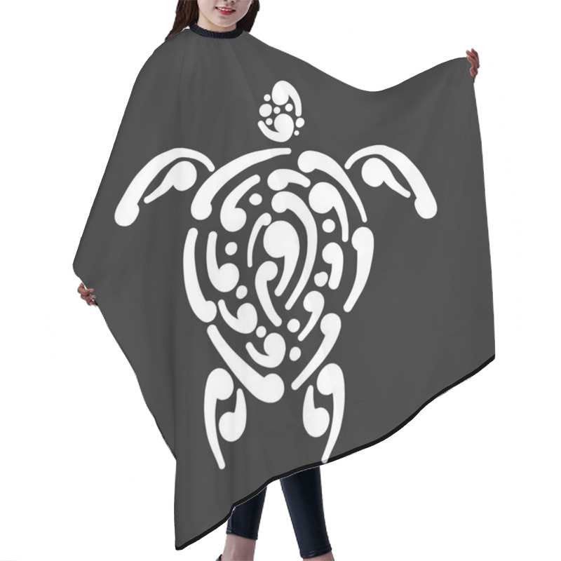 Personality  Turtle Logo, Black Silhouette For Your Design Hair Cutting Cape