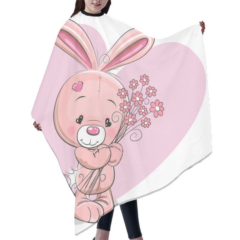 Personality  Cute Rabbit Hair Cutting Cape