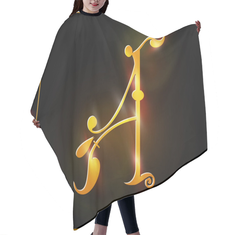 Personality  Awesome Ornamental Element In Gold Style Hair Cutting Cape