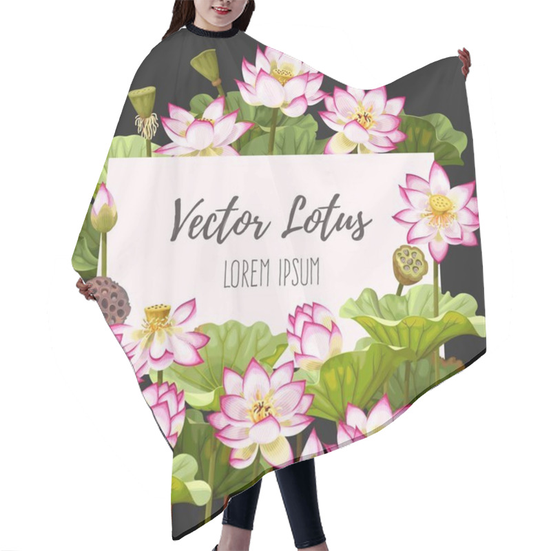 Personality  Card With Lotus Hair Cutting Cape