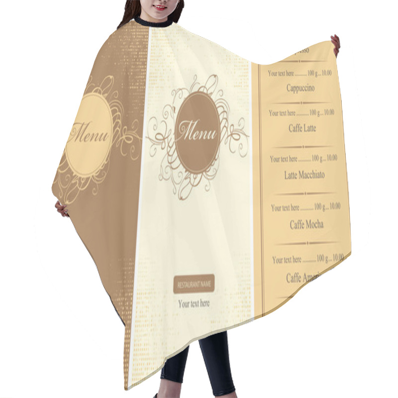 Personality  Menus For A Cafe Hair Cutting Cape