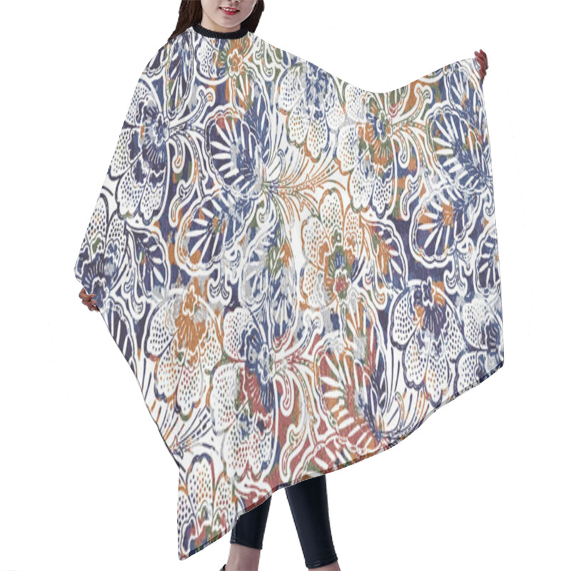 Personality  Carpet And Fabric Print Design With Grunge And Distressed Texture Repeat Pattern  Hair Cutting Cape