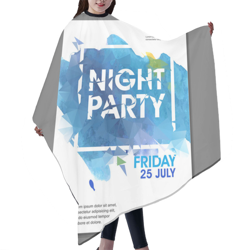 Personality  Summer Night Party Flyer Hair Cutting Cape