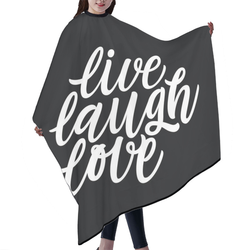 Personality  Live Laugh Love Illustration Hair Cutting Cape