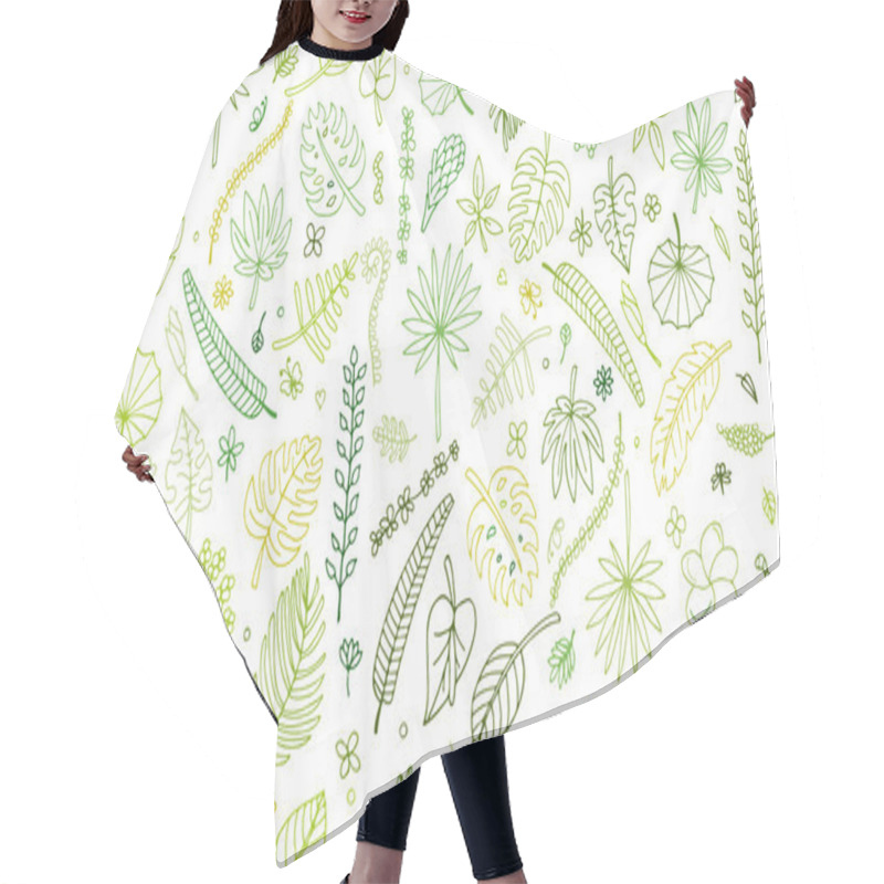 Personality  Tropical Plants, Seamless Pattern Hair Cutting Cape