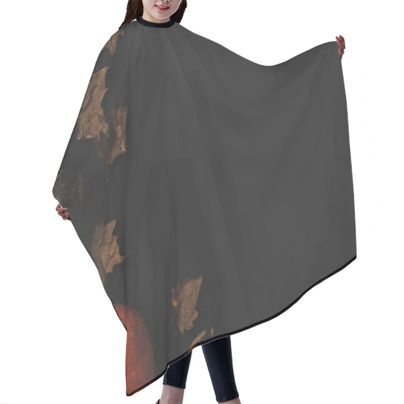 Personality  Pumpkins And Dried Leaves Hair Cutting Cape