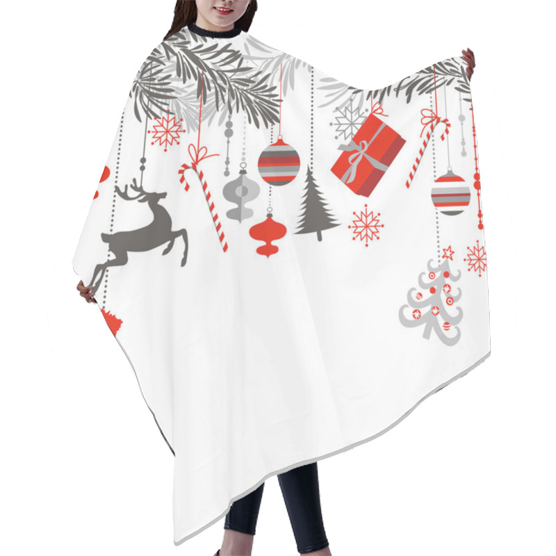 Personality  Christmas Background Hair Cutting Cape