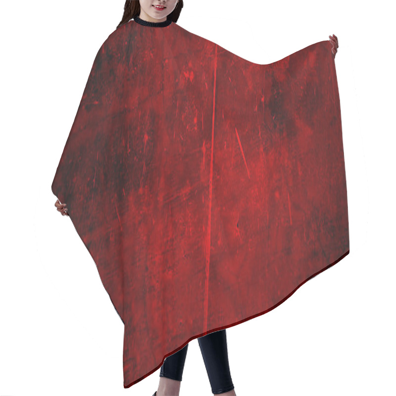 Personality  Red Grunge Texture. Abstract Scary Concrete, Horror Cement For Background. Hair Cutting Cape