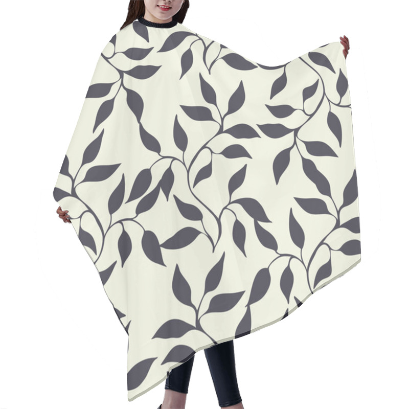 Personality  Seamless Pattern With Branches And Leaves Hair Cutting Cape