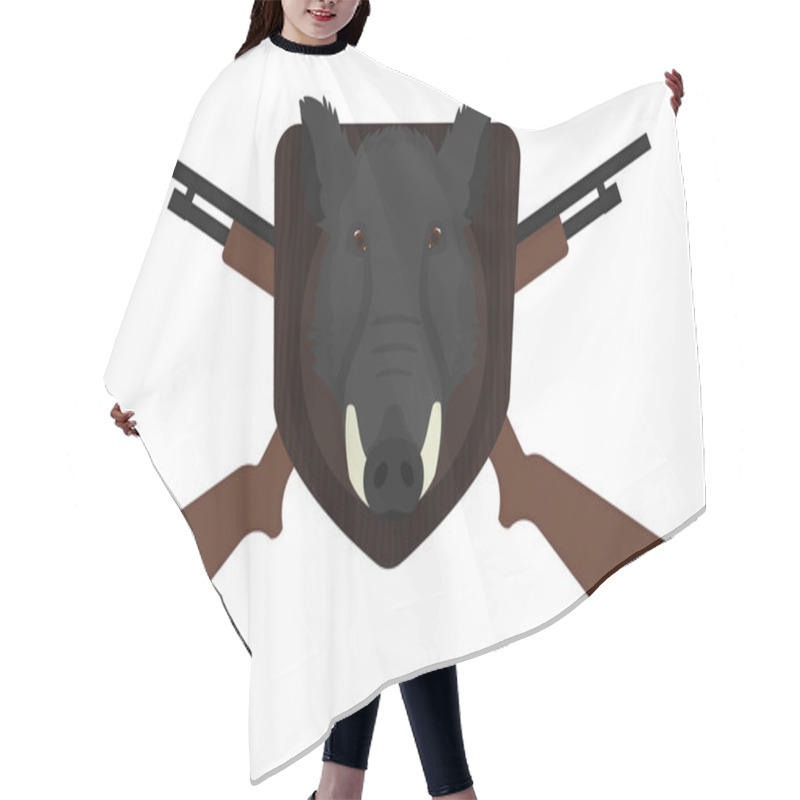 Personality  Wild Boar Head Hair Cutting Cape