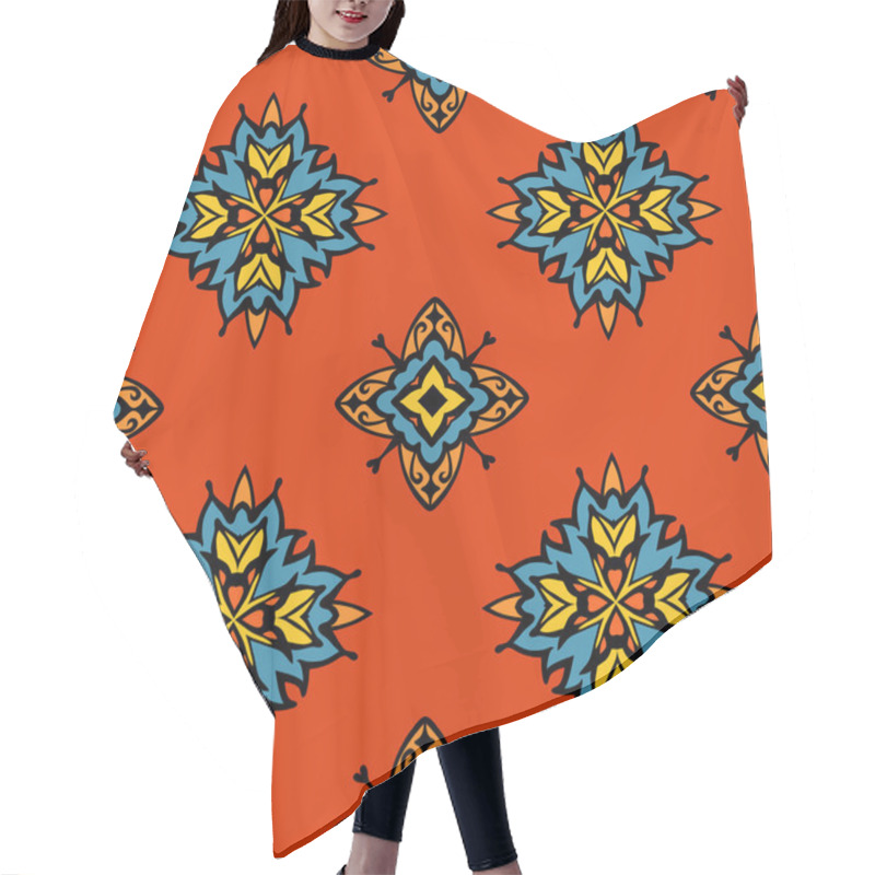 Personality  Abstract Tribal  Seamless Tiled Vector Design Hair Cutting Cape