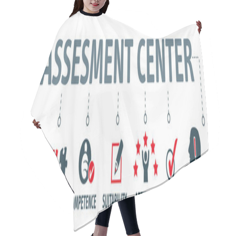 Personality  Banner Assessment Center Concept Hair Cutting Cape