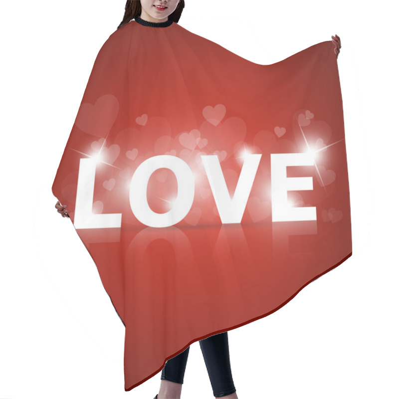 Personality  Vector Shining Sign Of Love. Hair Cutting Cape