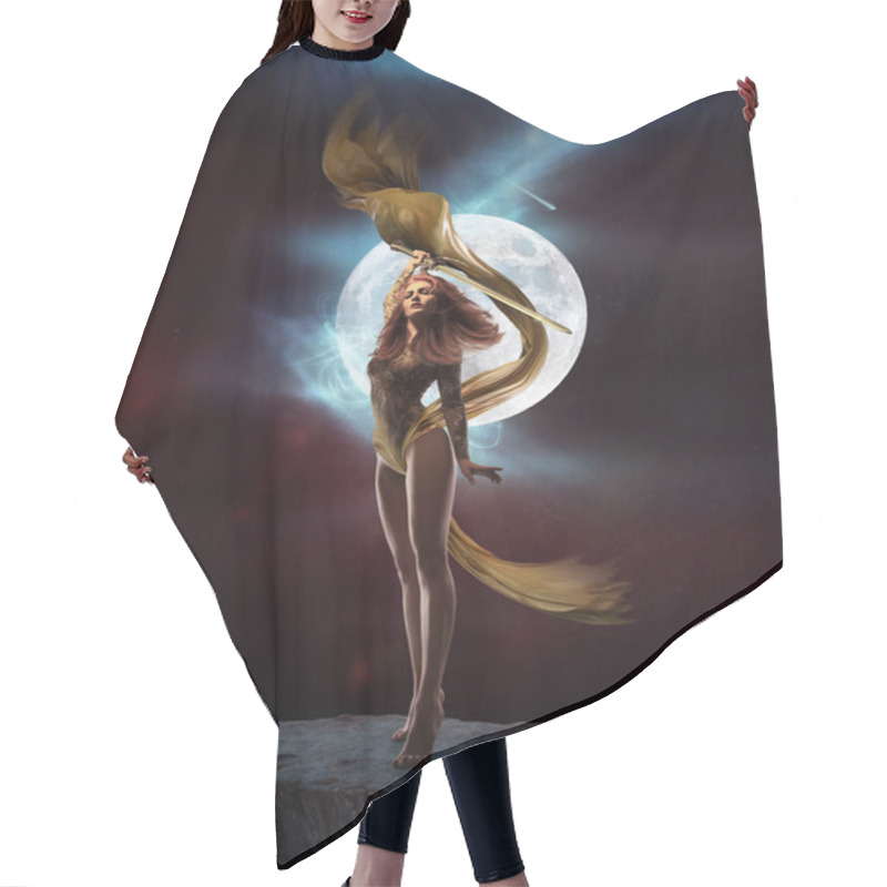 Personality  Beautiful Fantasy Woman, Warrior Witch, Cosplay, Fairytale Magic Background Hair Cutting Cape