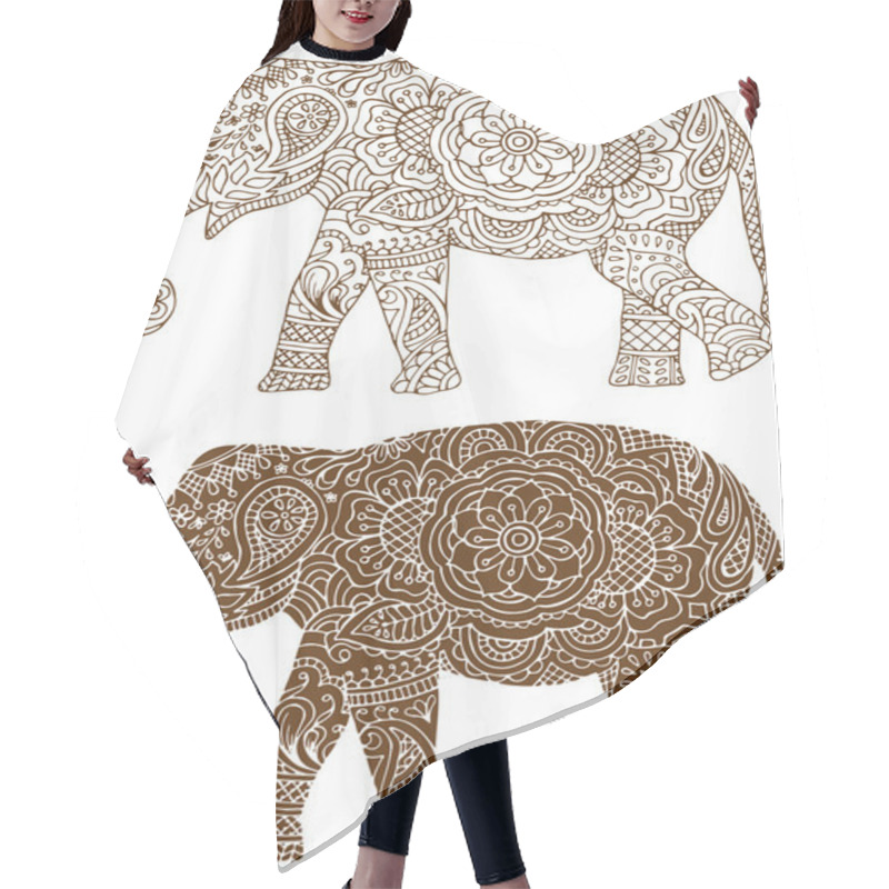 Personality  Indian Elephant Patterns Hair Cutting Cape