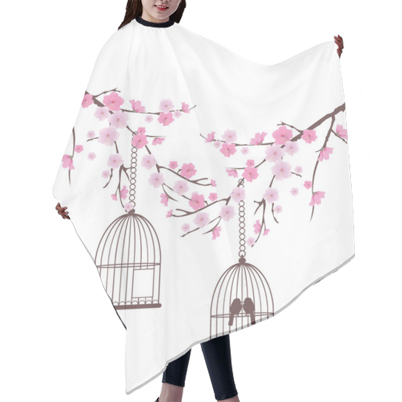 Personality  Cherry Blossom Hair Cutting Cape