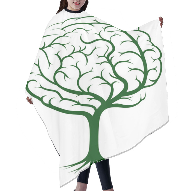 Personality  Brain Tree Illustration Hair Cutting Cape