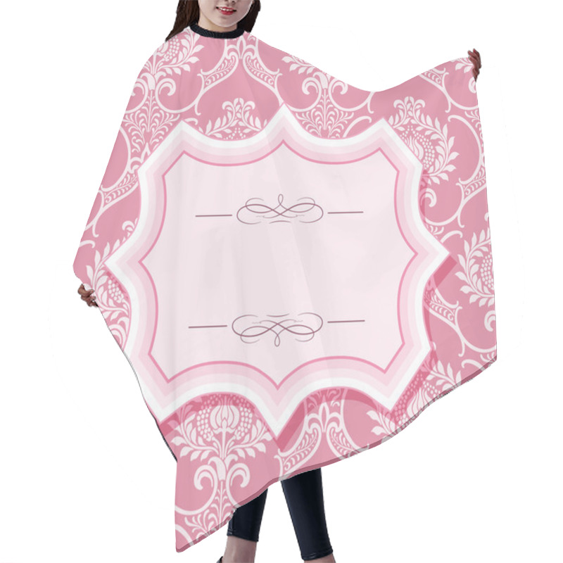 Personality  Frame On Patterns In Pastel Pink. Hair Cutting Cape