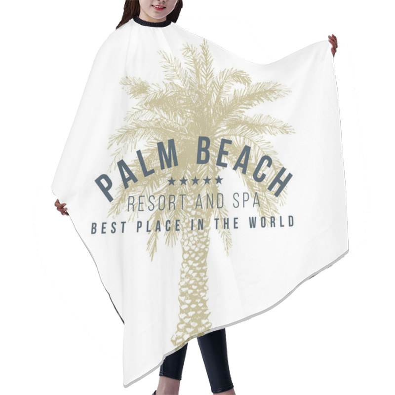 Personality  Palm Beach Logo Template Hair Cutting Cape