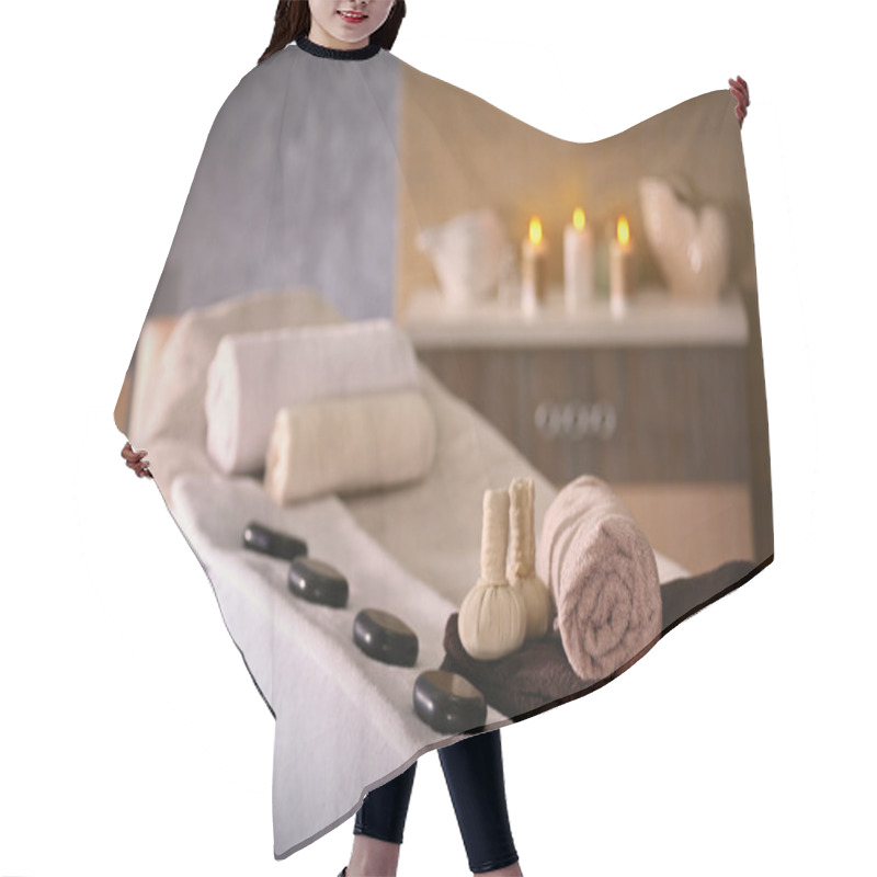 Personality  Place For Relaxation In Wellness Center Hair Cutting Cape