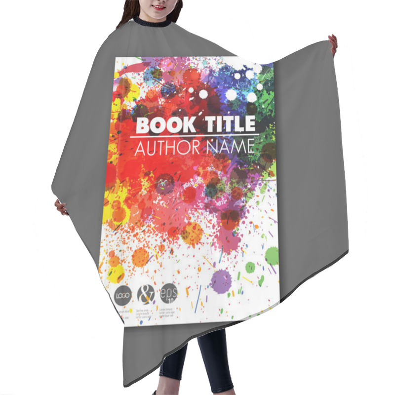 Personality  Modern Abstract Book Cover Template Hair Cutting Cape