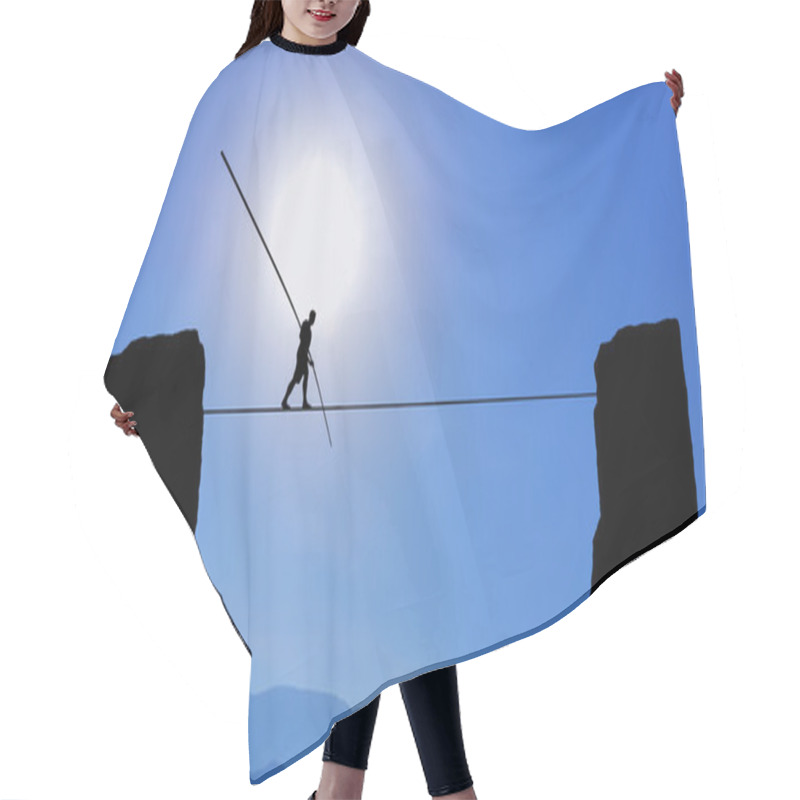 Personality  Tightrope Walker Balancing On The Rope  Hair Cutting Cape