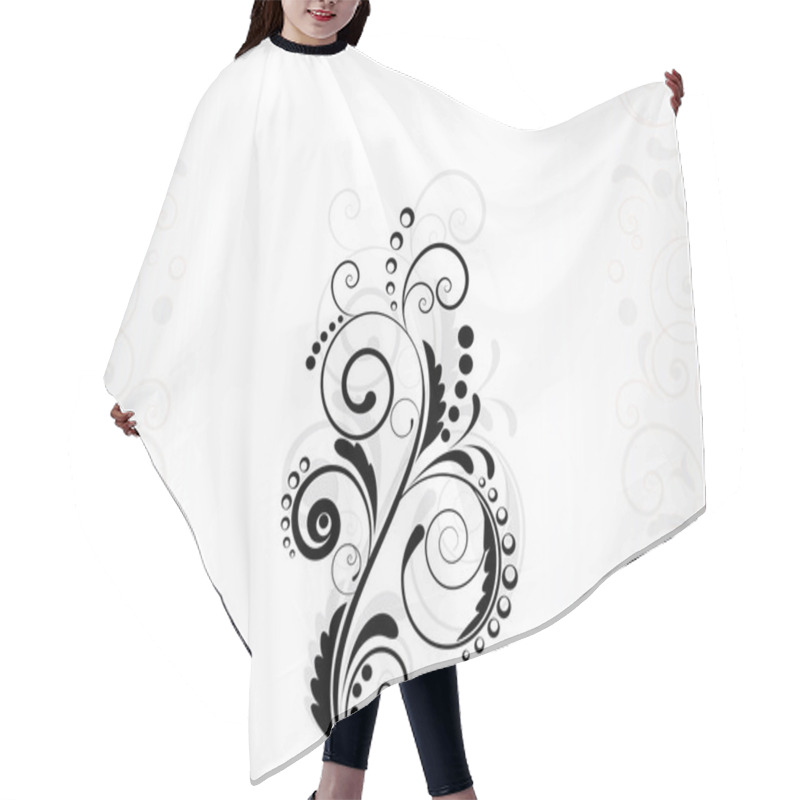 Personality  Abstract Floral Background With Swirls Hair Cutting Cape