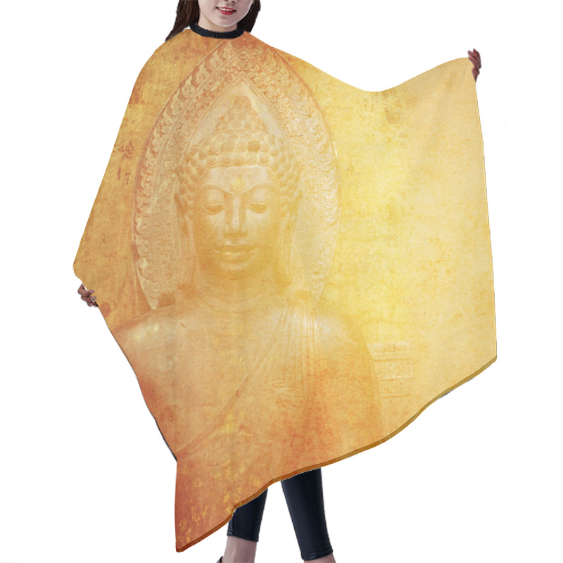 Personality  Abstract Buddhist Collage Background Hair Cutting Cape