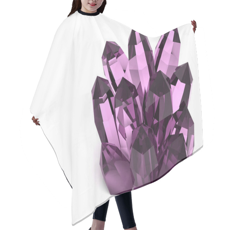 Personality  Purple Crystals. Hair Cutting Cape