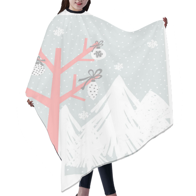 Personality  Christmas Greeting Card Hair Cutting Cape