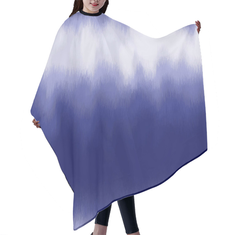 Personality  Unnatural Digital Ombre Tie Dye Seamless Pattern Hair Cutting Cape