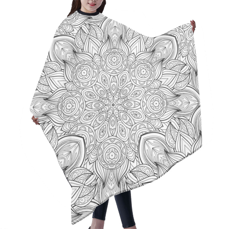 Personality  Seamless Abstract Floral Pattern Hair Cutting Cape