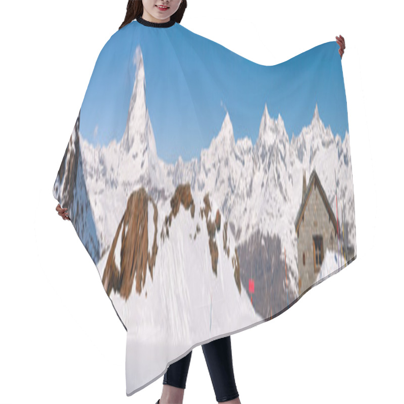 Personality  Matterhorn Peak Panorama Landscape Hair Cutting Cape