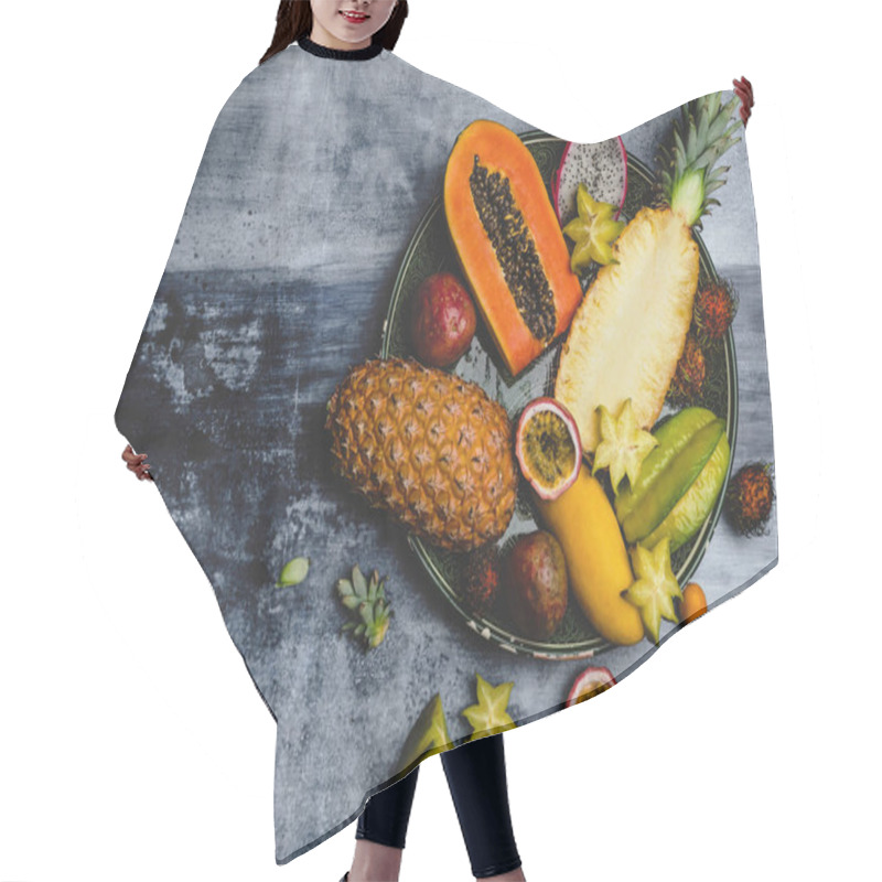 Personality  Exotic Fruits Hair Cutting Cape