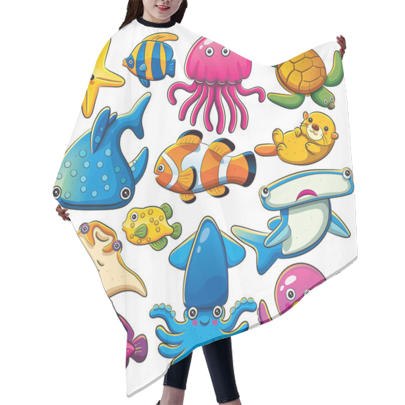 Personality  Sea Animals Collection Hair Cutting Cape