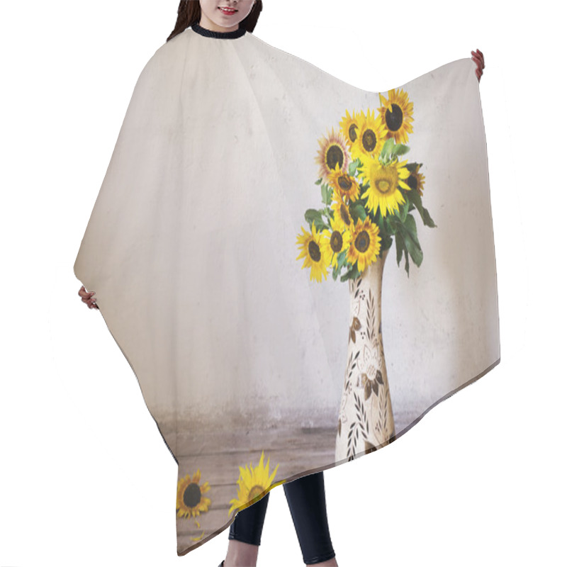 Personality  Still Life With Sunflowers Hair Cutting Cape