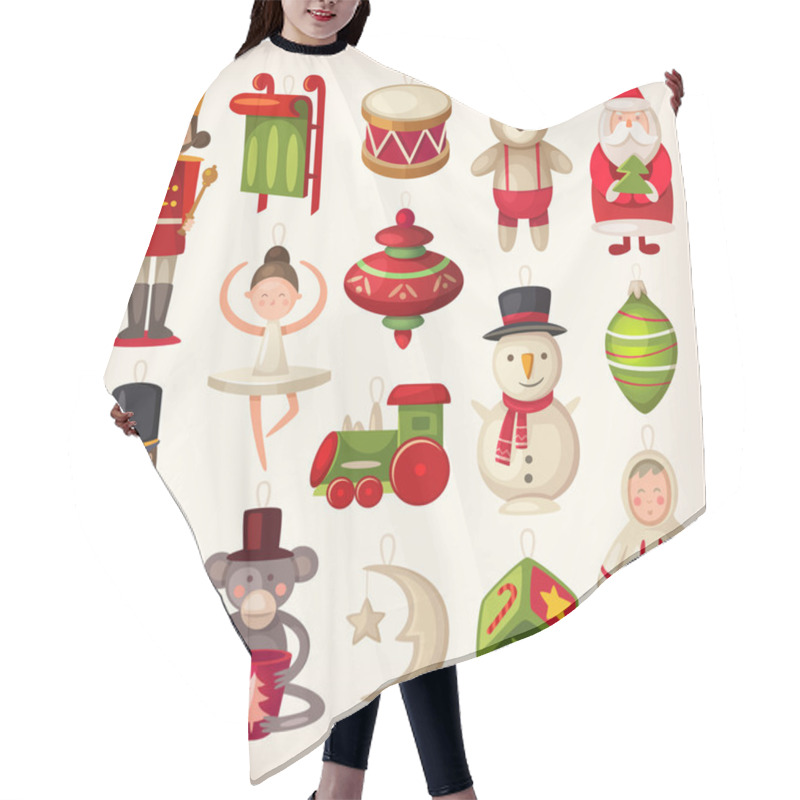 Personality  Christmas Tree Toys Hair Cutting Cape