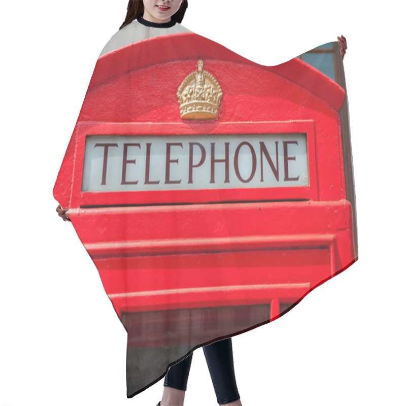 Personality  Telephone Booth. London, England Hair Cutting Cape