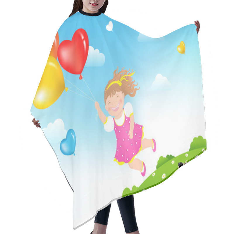 Personality  Flying Girl Hair Cutting Cape