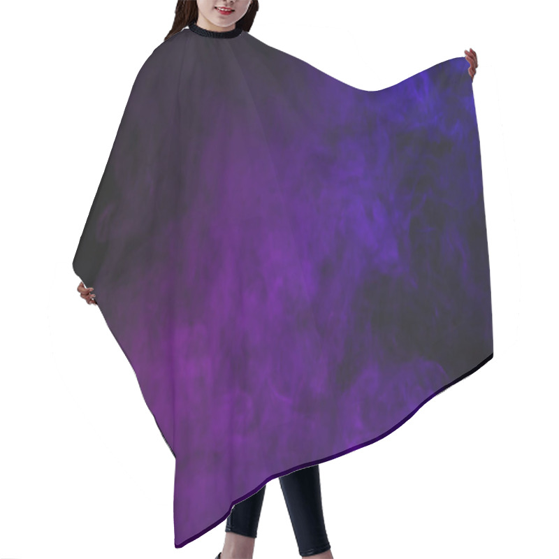 Personality  Abstract Black Background With Purple Smoke   Hair Cutting Cape