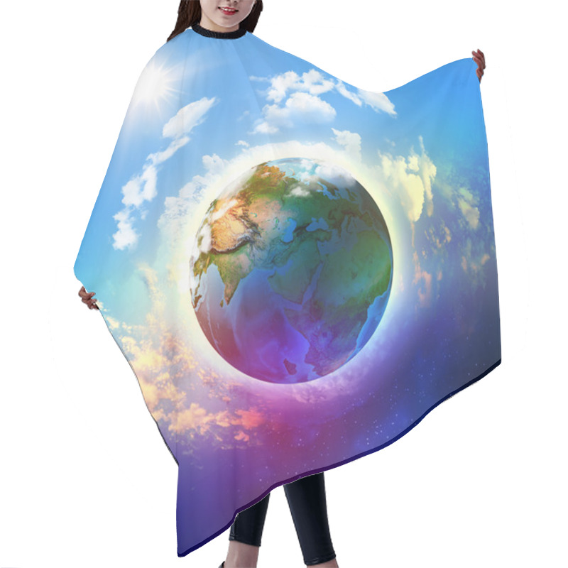 Personality  Earth Planet Hair Cutting Cape