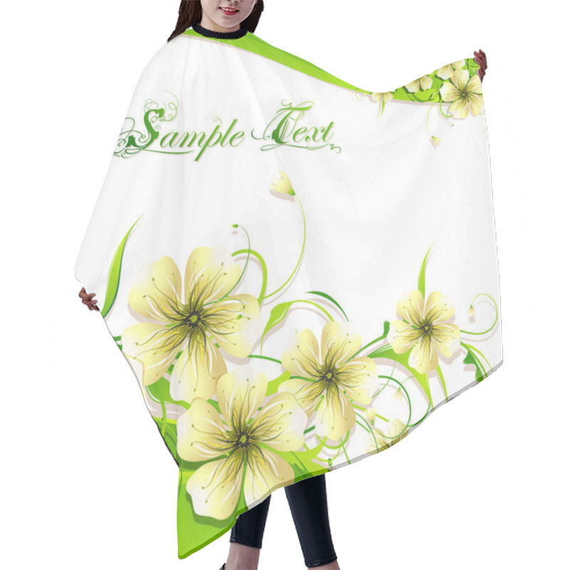 Personality  Flower Hair Cutting Cape