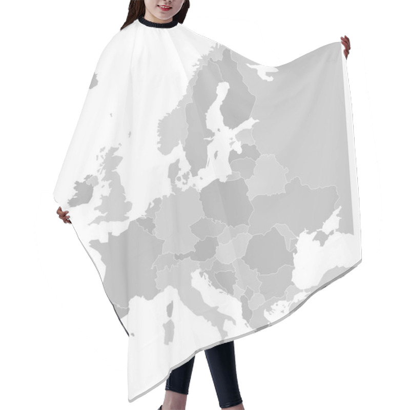 Personality  Map Of Europe Hair Cutting Cape