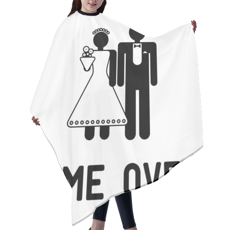 Personality  Funny Wedding Symbol Hair Cutting Cape