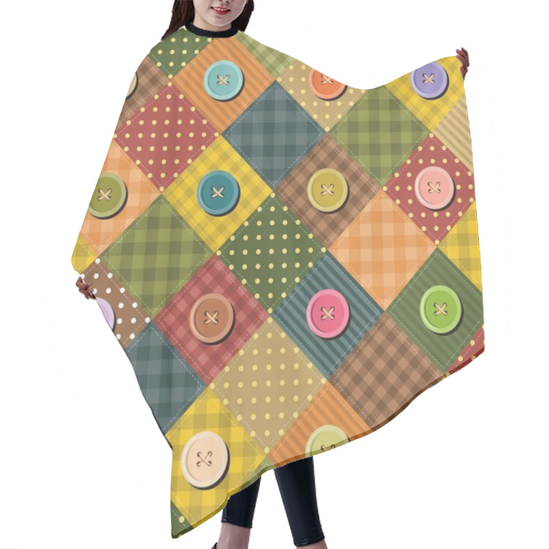 Personality  Patchwork Background With Different Patterns Hair Cutting Cape