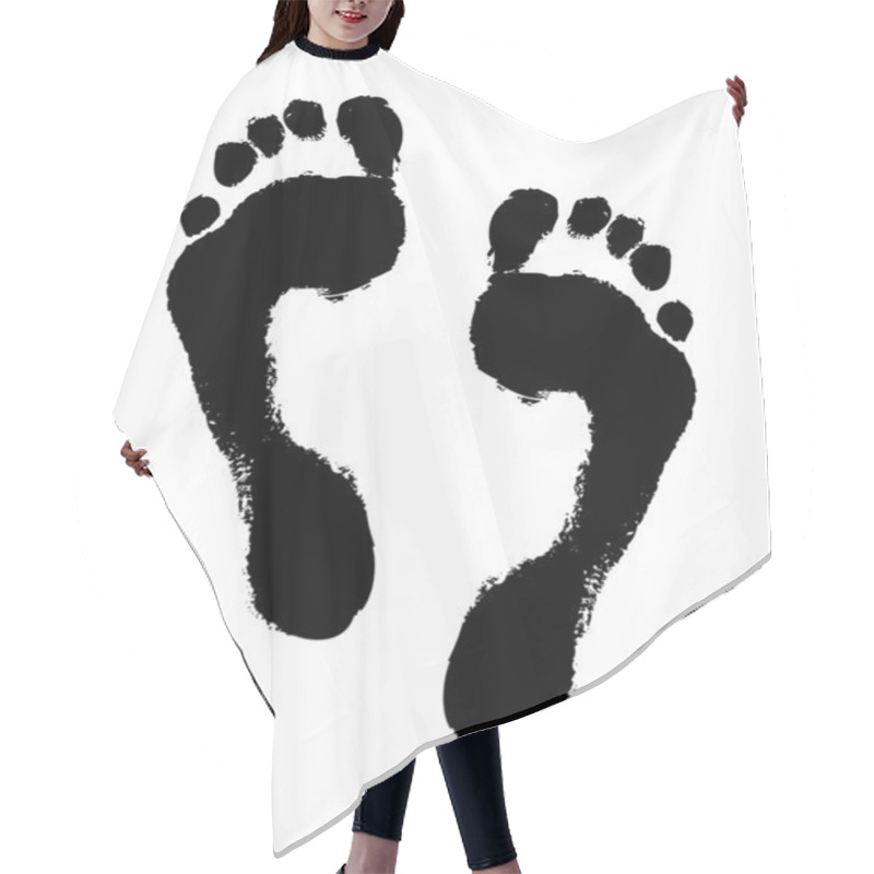 Personality  Texture Of Human Footprint Hair Cutting Cape